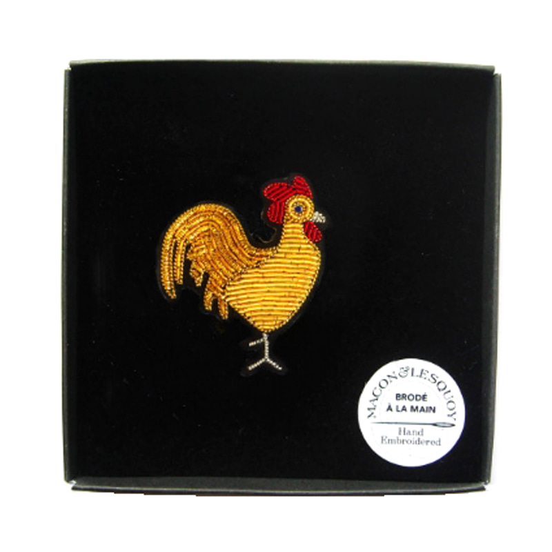 M&amp;L Golden rooster Brooch