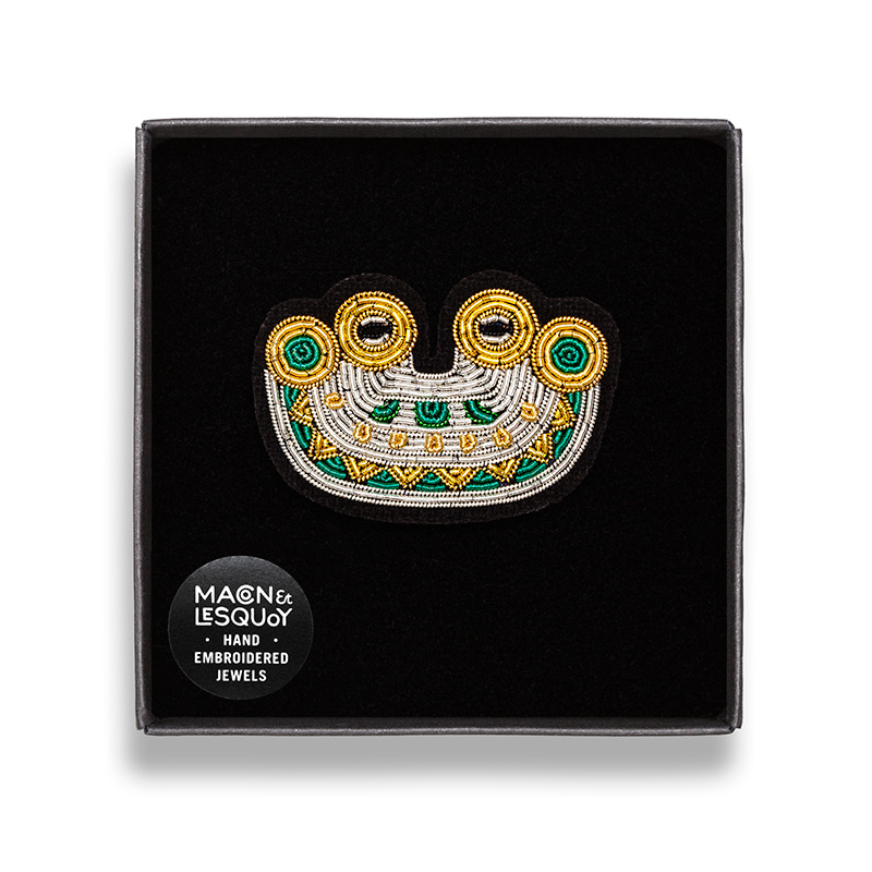 M&amp;L Mayan Smile brooch