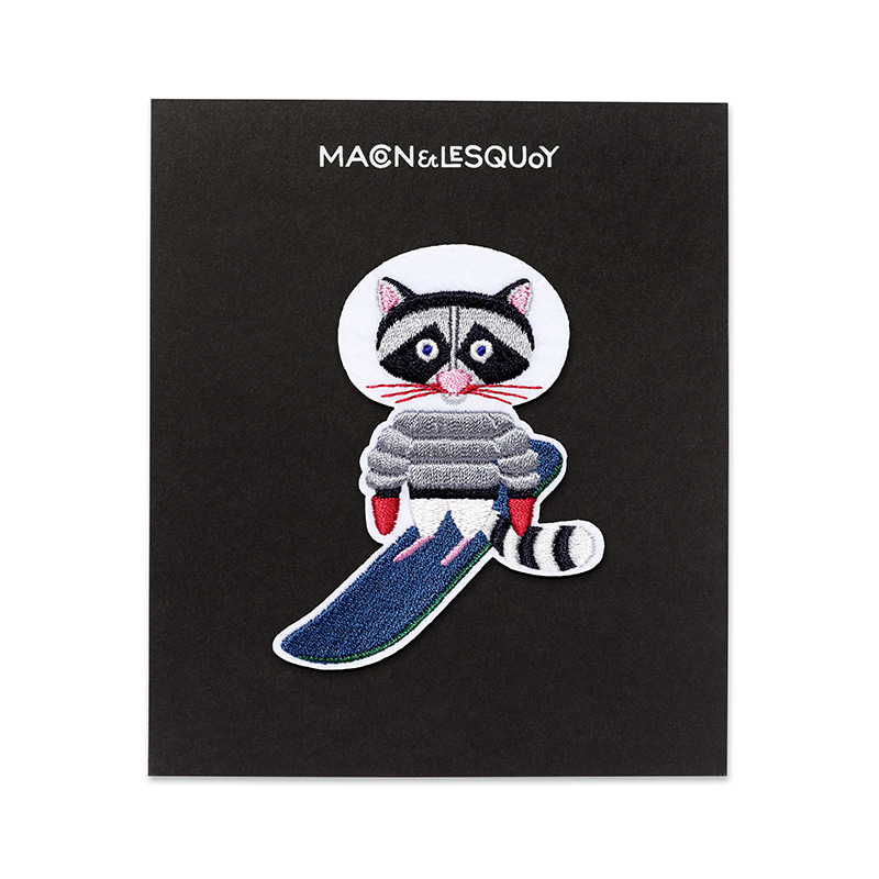 M&amp;L racoon skier patch
